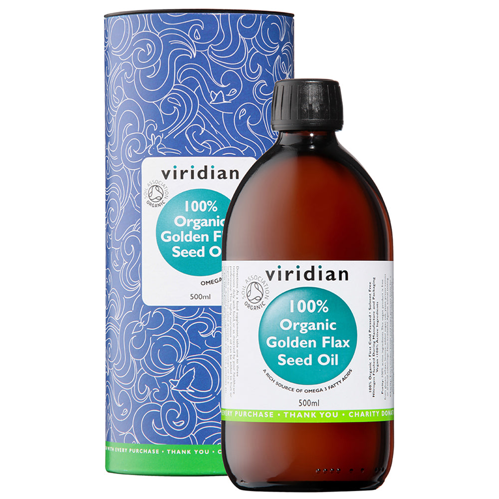 Viridian 100% Organic Golden Flaxseed Oil