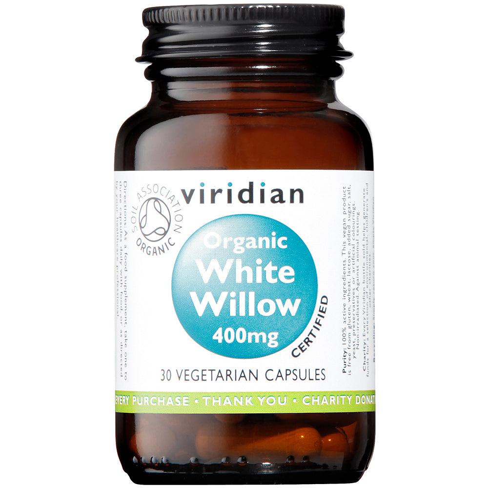 Viridian Organic White Willow 400mg 30's - Approved Vitamins