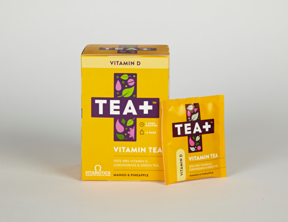 Tea+ (co-branded with Vitabiotics) Tea+ Vitamin Tea Vitamin D Mango & Pineapple