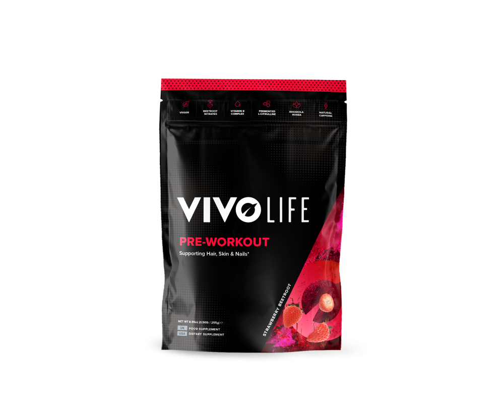 Vivo Life Pre-Workout Strawberry Beetroot 255g