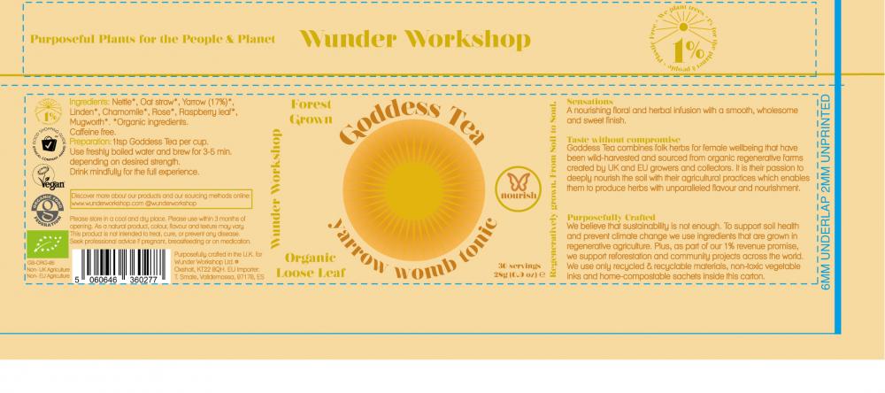 Wunder Workshop Goddess Tea Yarrow Womb Tonic 28g